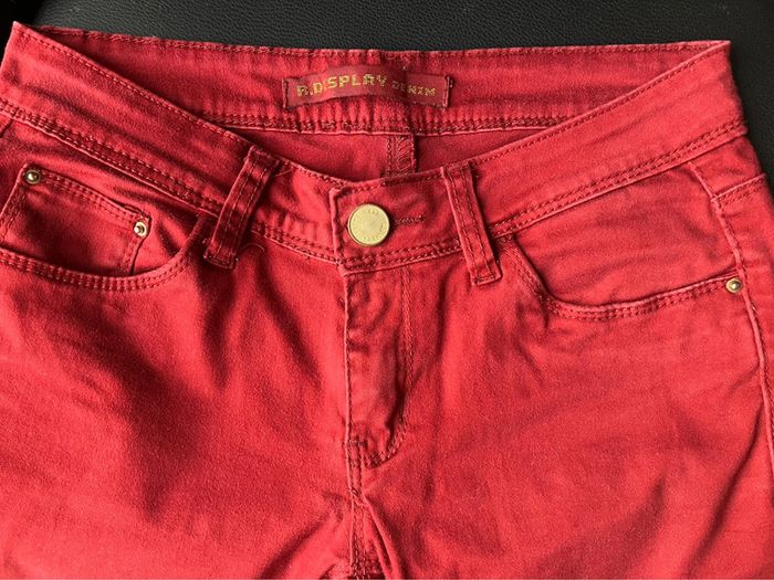 Pantalon slim rouge taille 38 - photo numéro 3