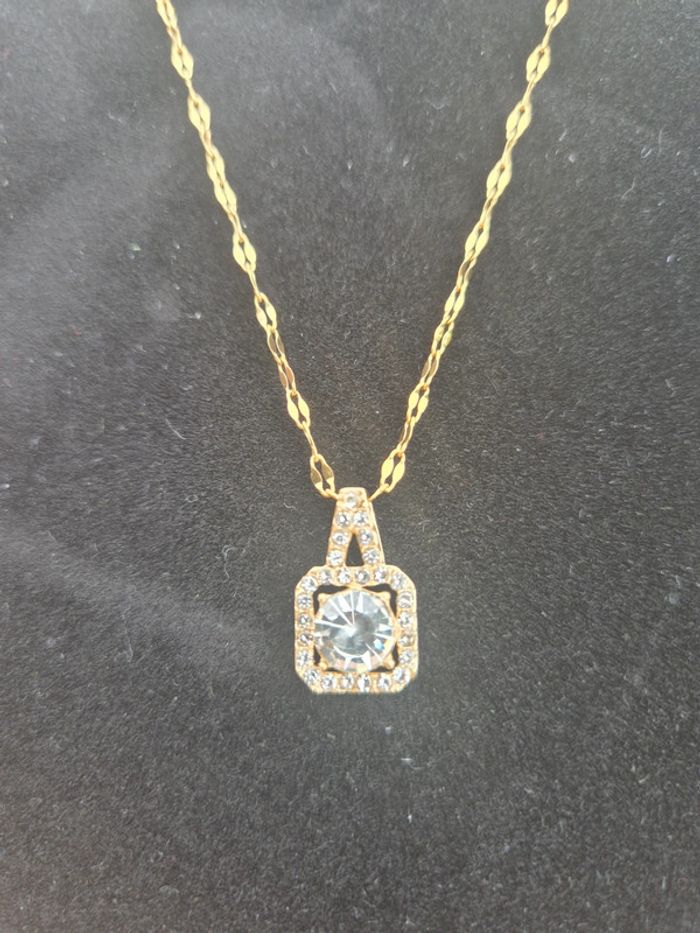 Super collier pour femme étincelant acier