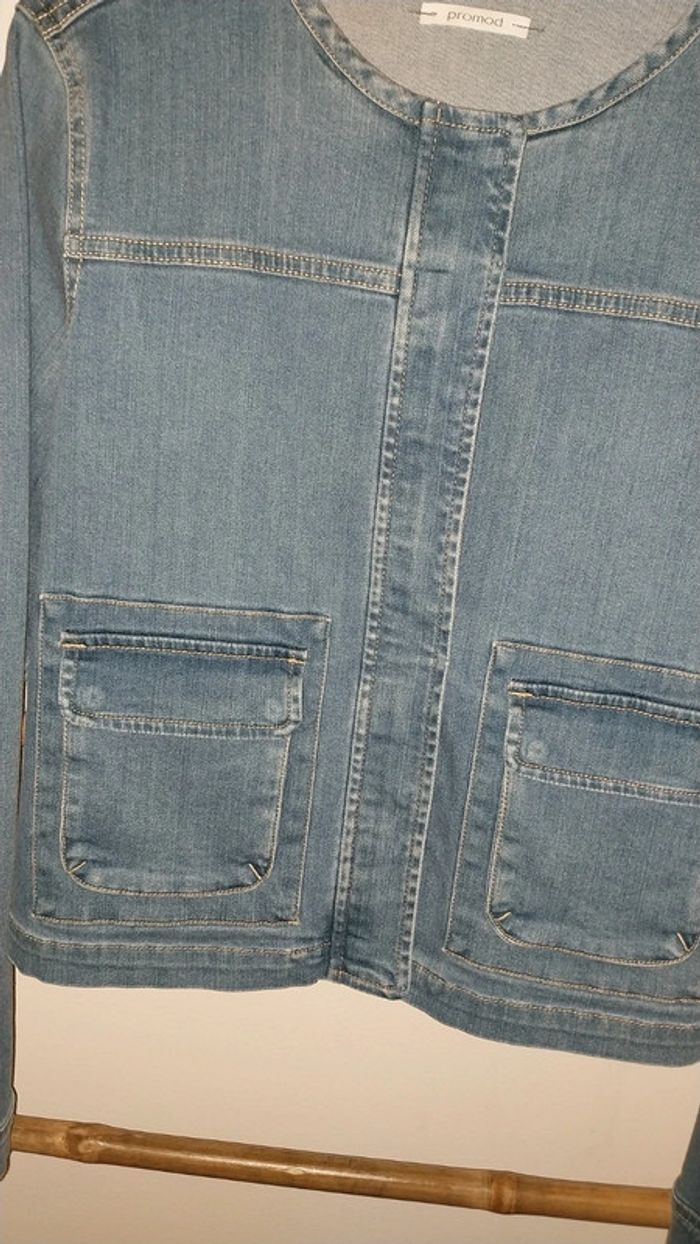 Veste/ blouson en jean/ denim original Promod état neuf Taille 38 - photo numéro 14
