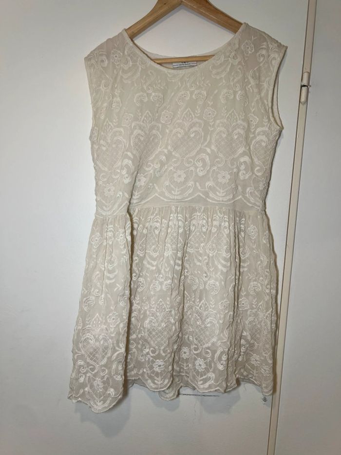 Robe dentelle blanche crème le temps des cerises taille S - photo numéro 2