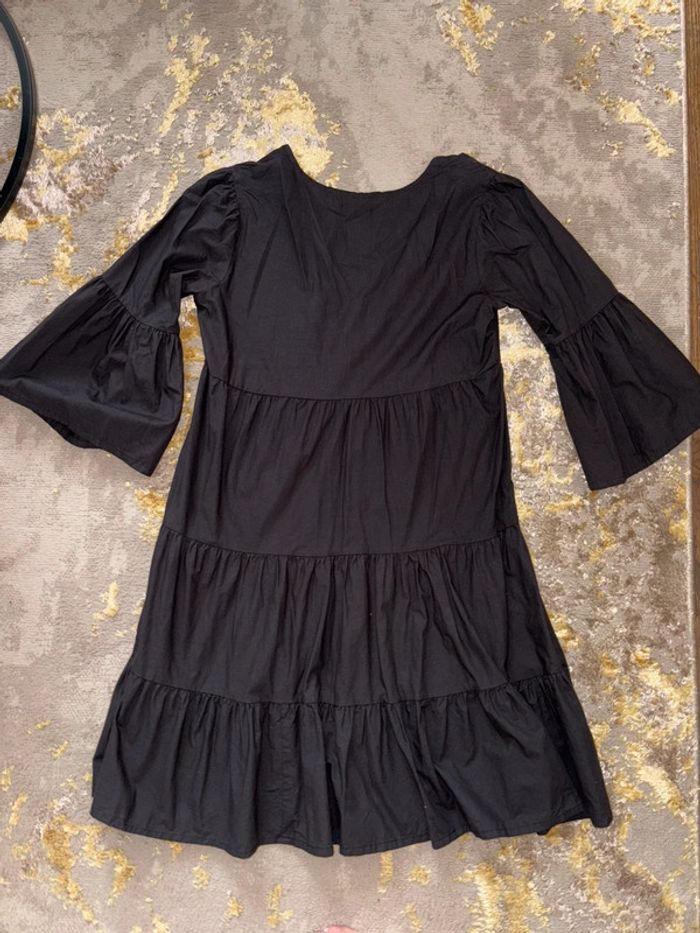 Robe à volant babydoll noir boohoo taille 36 - photo numéro 2