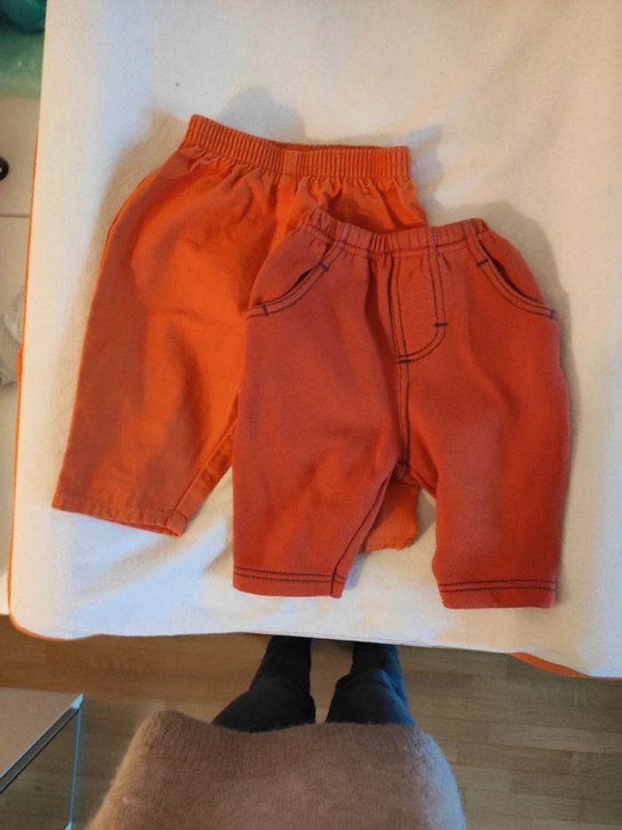 2 pantalons coton 3 mois