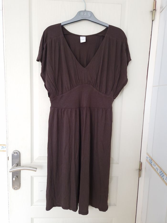 Robe fluide marron femme camaïeu taille M/38 - photo numéro 6