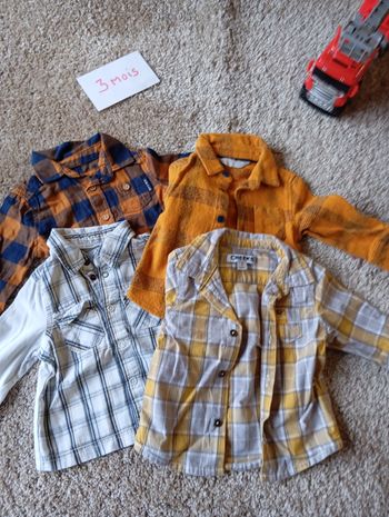 Lot de 4 chemise ML