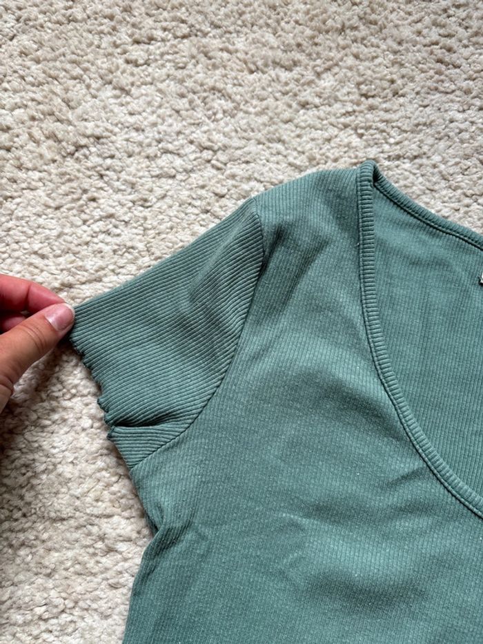 t-shirt court vert Pull&Bear taille S - photo numéro 3