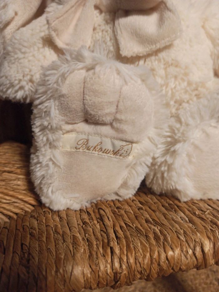 peluche lapin blanc Bukowski tbe - photo numéro 2
