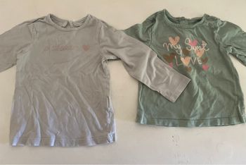 Lot 2 tee shirt manche longue 23M