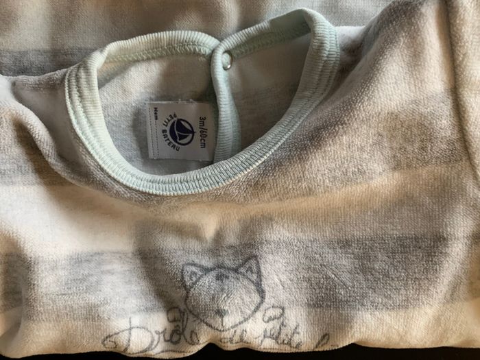 Lot 2 pyjamas velours 3 mois Petit Bateau - photo numéro 5