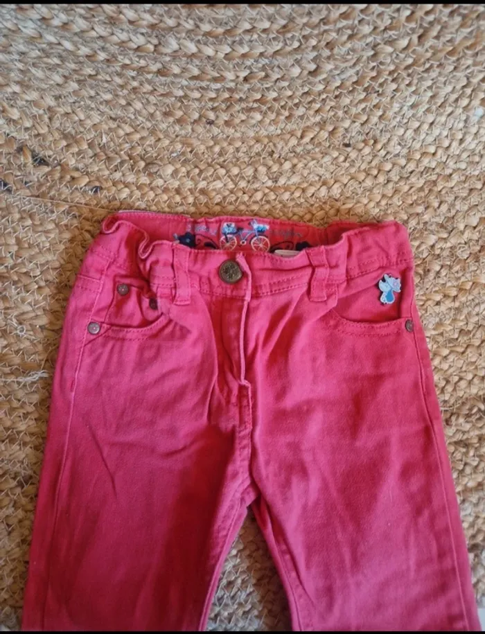 Jolie ensemble chemise en jean et jean rose sergent major fille 3 ans - photo numéro 7