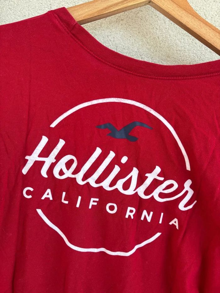 T-shirt à manches longues rouge - Hollister taille M - photo numéro 6