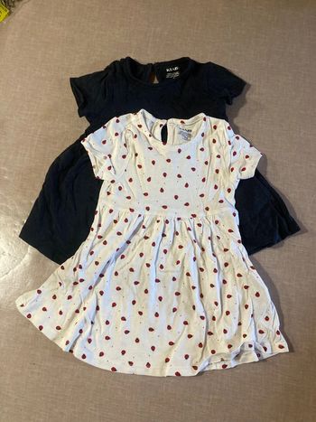 Lot 2 robes KIABI bébé 9 mois - coton bio