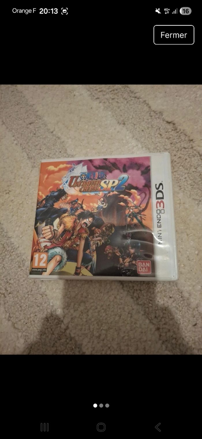 Jeu 3ds one piece unlimited Cruise sp 2