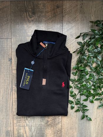 Pull Polo Ralph Lauren noir – Taille L – Col zippé