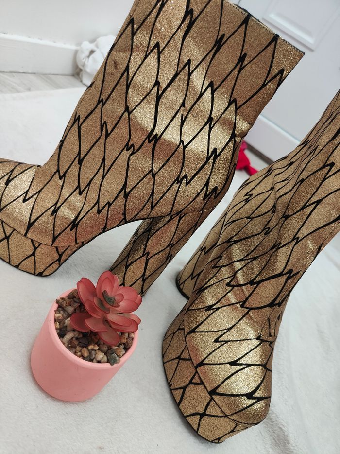 Bottines doré femme