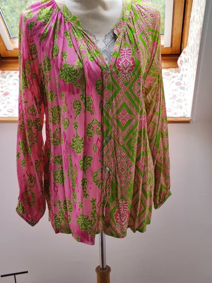👄 blouse bohème bis color 🍏 taille unique 36/44 - photo numéro 2