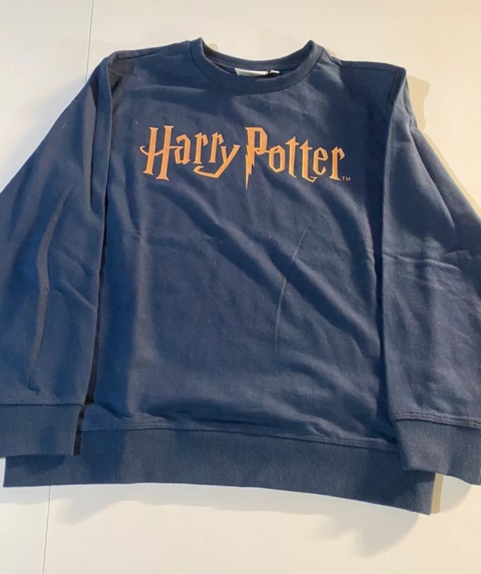 Sweat bleu marine flocage doré Harry Potter taille 12/12 ans - photo numéro 2