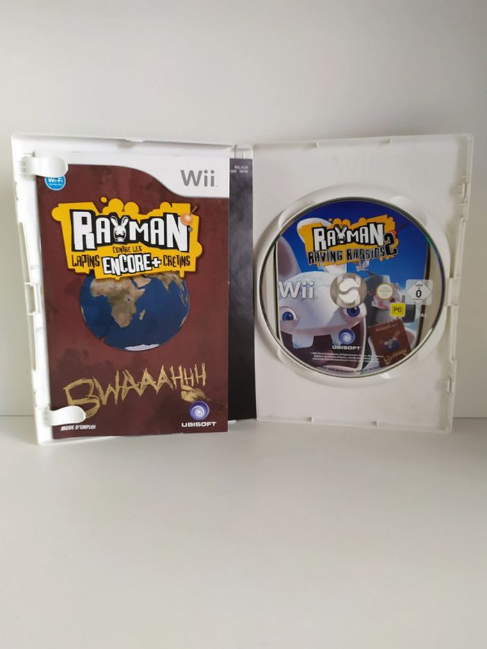 Rayman contre les lapins encore + crétins Nintendo Wii Pal boîte complet - photo numéro 3