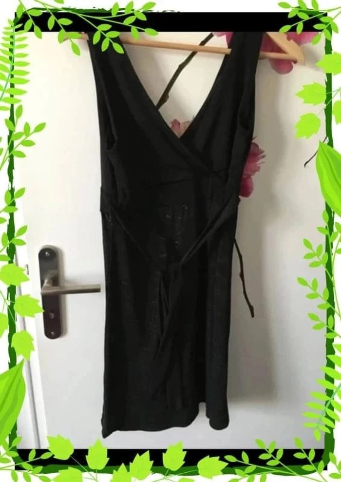 Robe noire de fête à strass - photo numéro 2