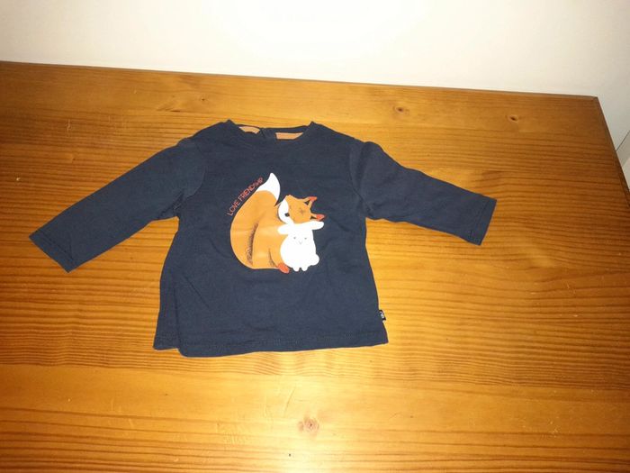 tee shirt manches longues 6mois OBAÏBI très bon état