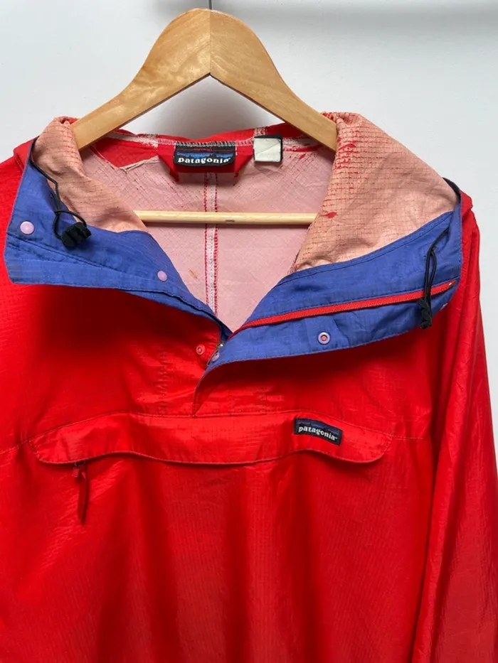 Veste à capuche vintage Patagonia homme L rouge 1/4 zip années 90 Made in USA 🇺🇸 - photo numéro 9