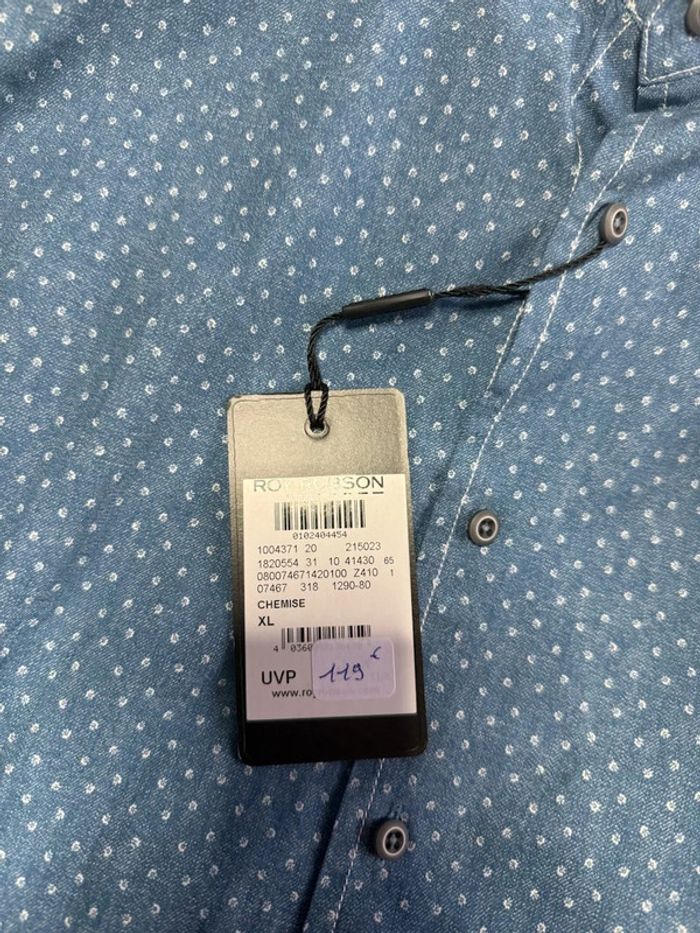 Roy Robson - Chemise à motifs, Bleu, taille XL - photo numéro 4