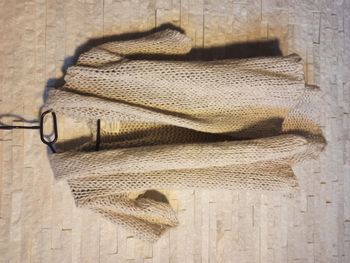 Gilet Femme Grosse Maille Crème Taille Unique