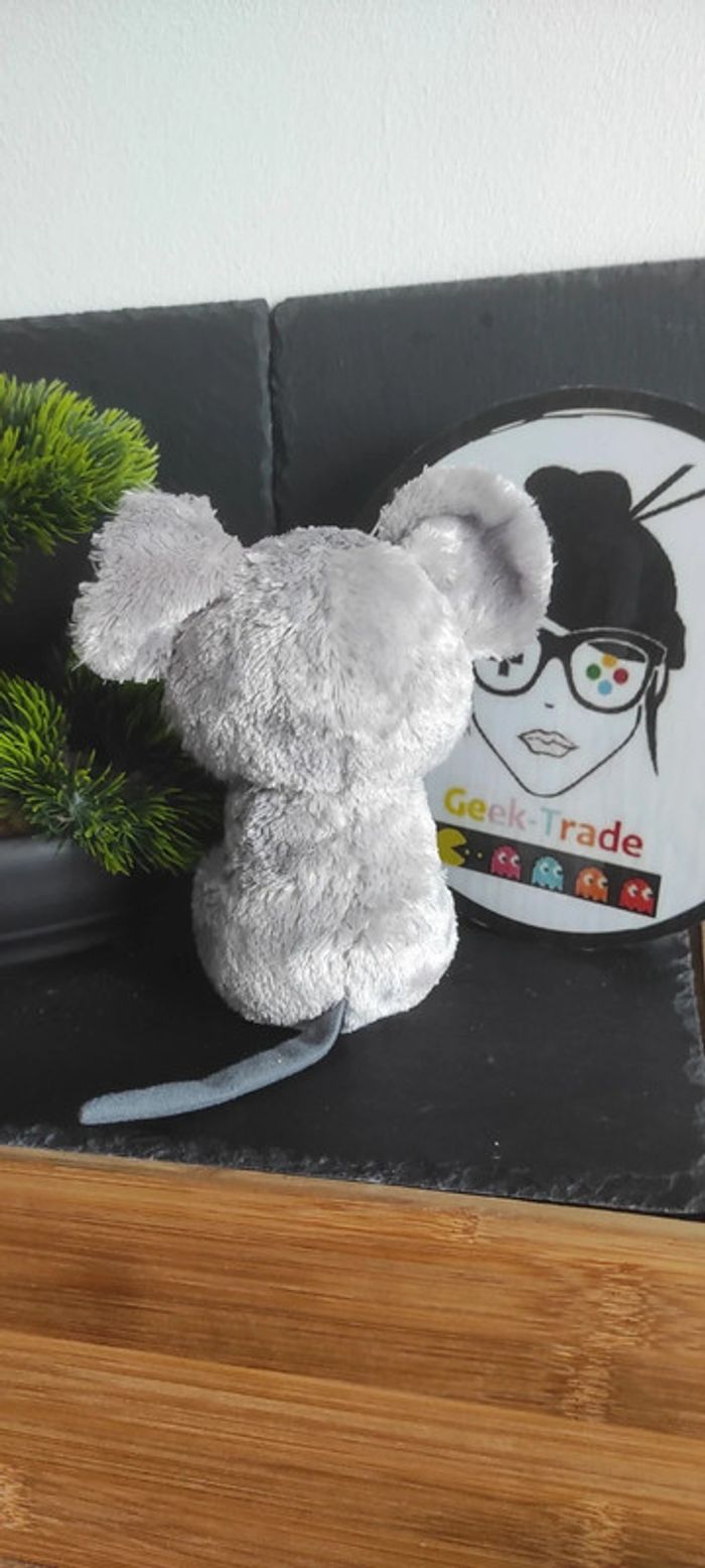 peluche Ty TY36192 Beanie Boo's Peluche Squeaker Souris fromage gris rose 15 cm - photo numéro 2