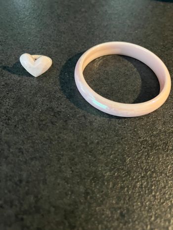 Bracelet et bague cœur