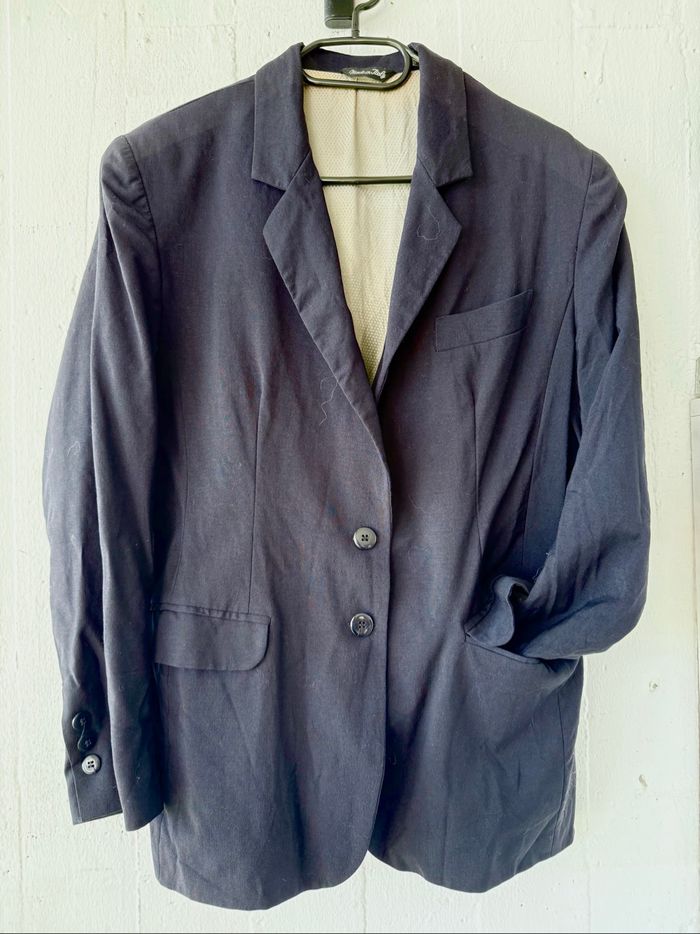Veste blazer vintage, italienne avec épaulettes en pur laine vierge, toute doublée Desii Mode - photo numéro 6