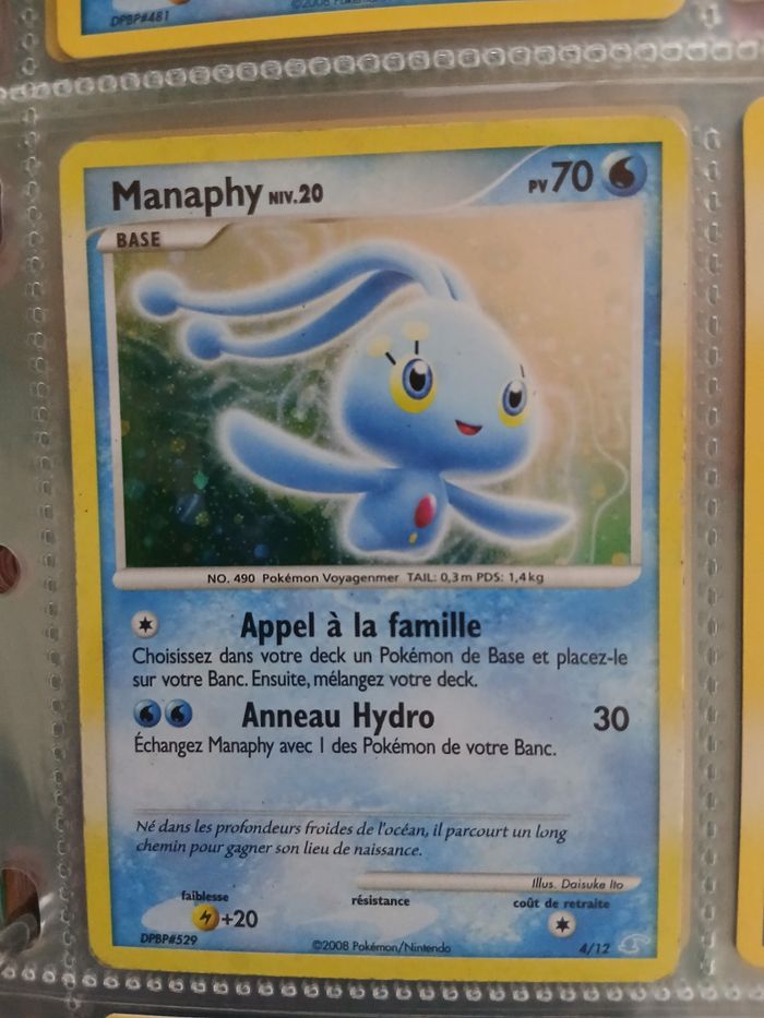 10 cartes Pokémon du Trainer Kit MANAPHY de 2008 - photo numéro 6