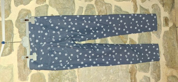 Pantalon Legging strech gris bleu marque Stooker taille 8 ans