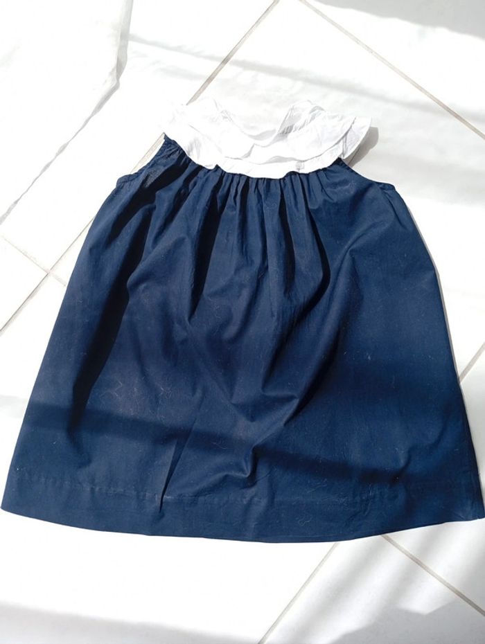 Robe bleue marine Jacadi taille 12 mois - photo numéro 2