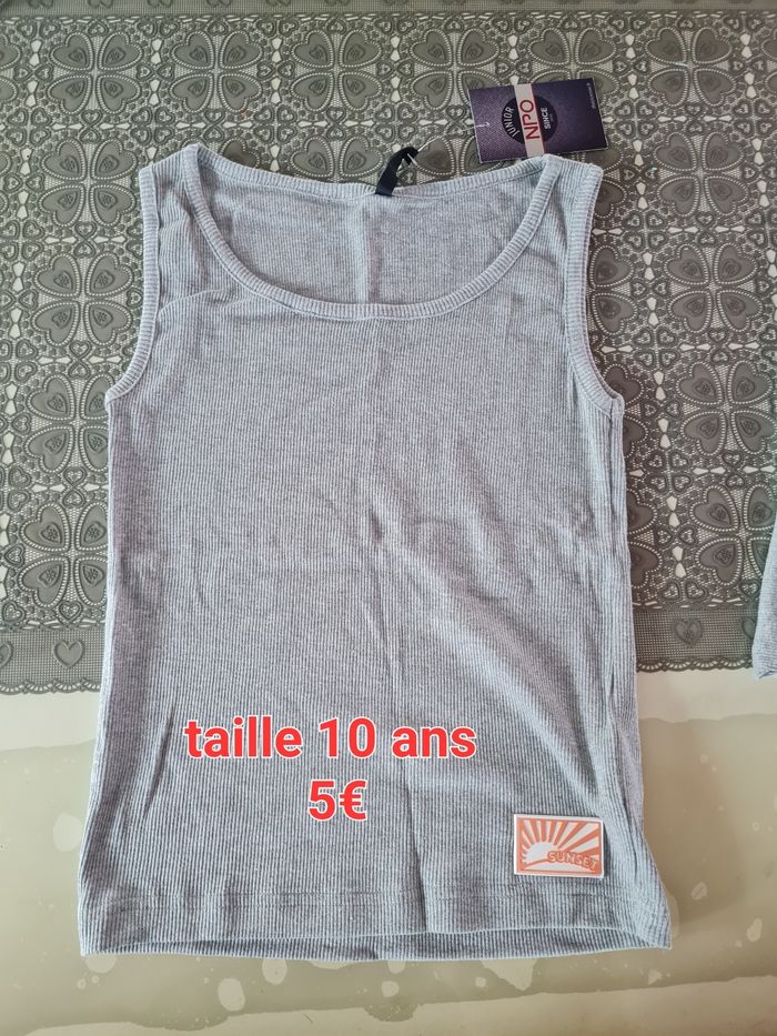 Débardeur NPO gris taille 10 ans neuf
