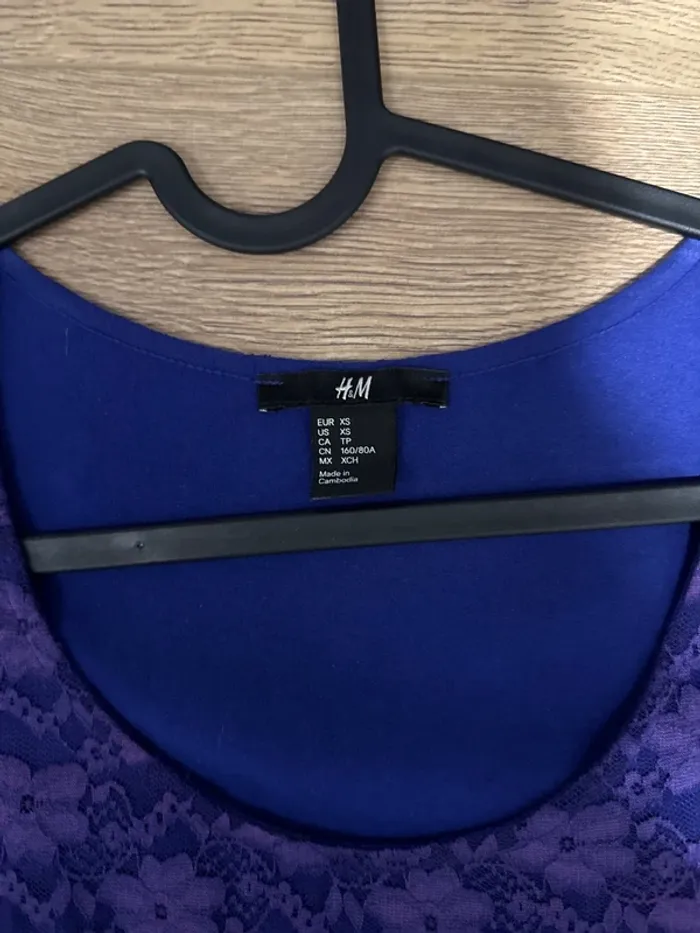Robe d’été  moulante bleue marine violet - photo numéro 2