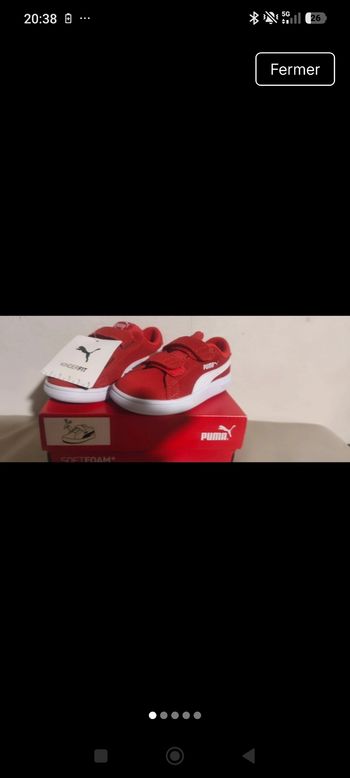 Paire neuve de puma taille 24 - rouge