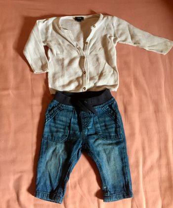 Jean élastique  gilet mixte