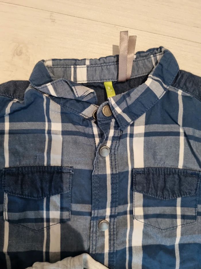 Lot T shirt et chemise 9 mois - photo numéro 3
