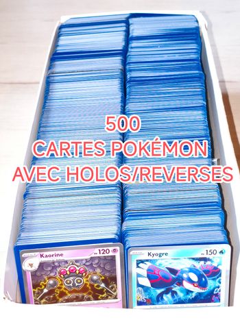 Lot de 500 cartes Pokémon VF en très bon état 
