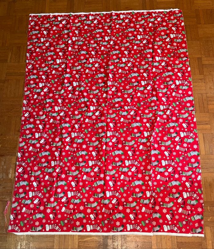 Tissu imprimé boules de Noël - photo numéro 3