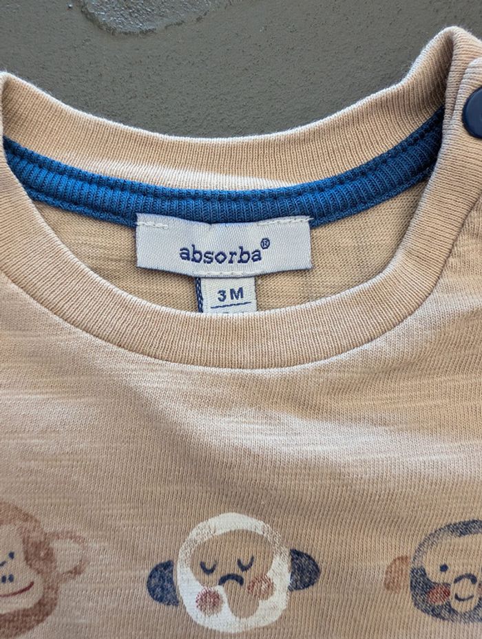 T-shirt beige Kiabi - Taille : 3 mois - photo numéro 3