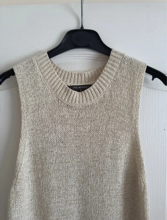 Robe longue beige sans manches - photo numéro 7