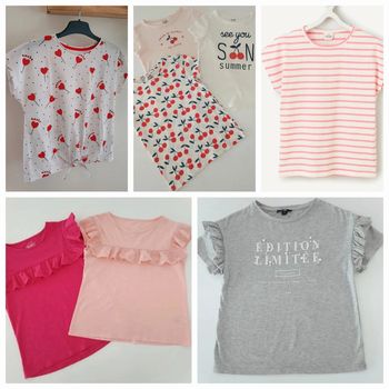 Lot de 8 Tee-shirts filles taille 10 ans Neufs