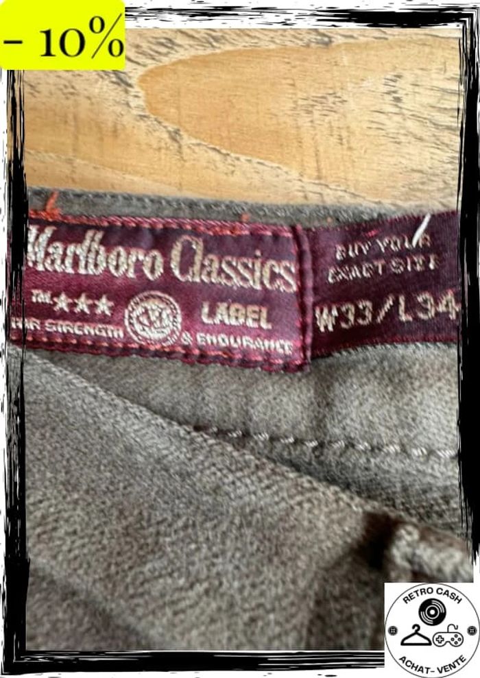 Jean homme marron Marlboro Classics taille W33/L34 - photo numéro 6