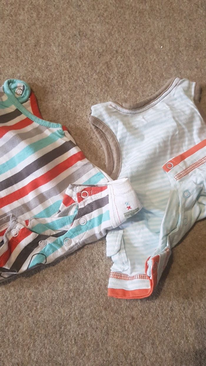 Lot de 2 combinaisons estivales garçon naissance - photo numéro 4