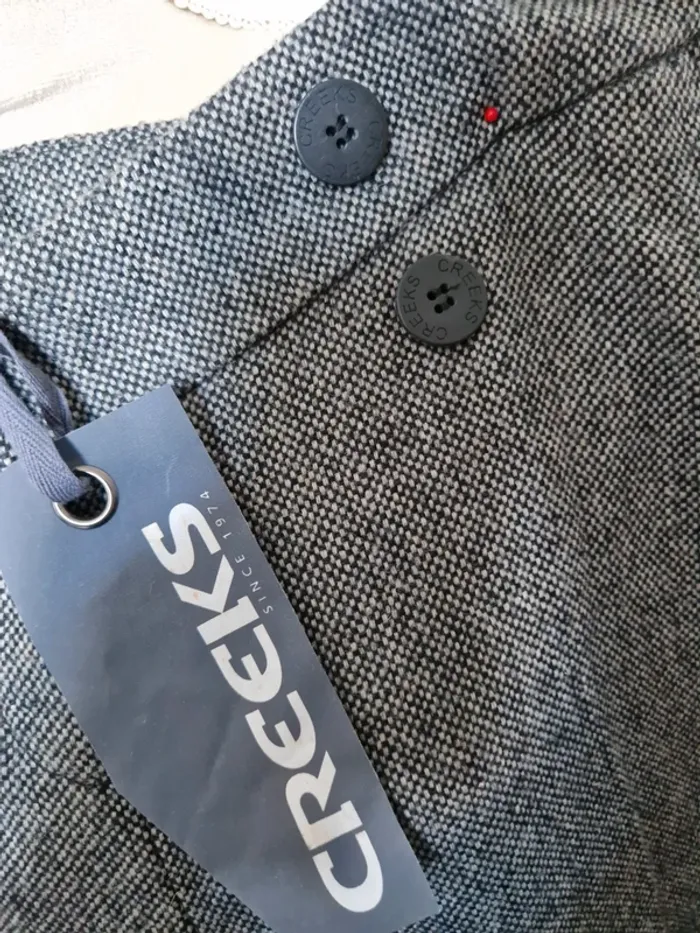 Pantalon creeks en laine neuf avec étiquette taille 40 - photo numéro 2