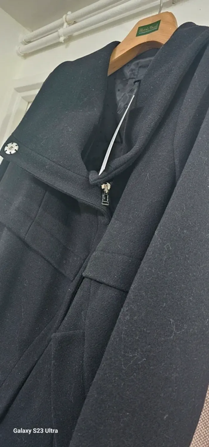 Caban Manteau Epais Laine IKKS Taille 42 - photo numéro 3