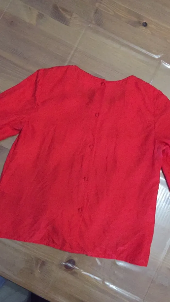 Blouse en soie rouge sezane - photo numéro 4