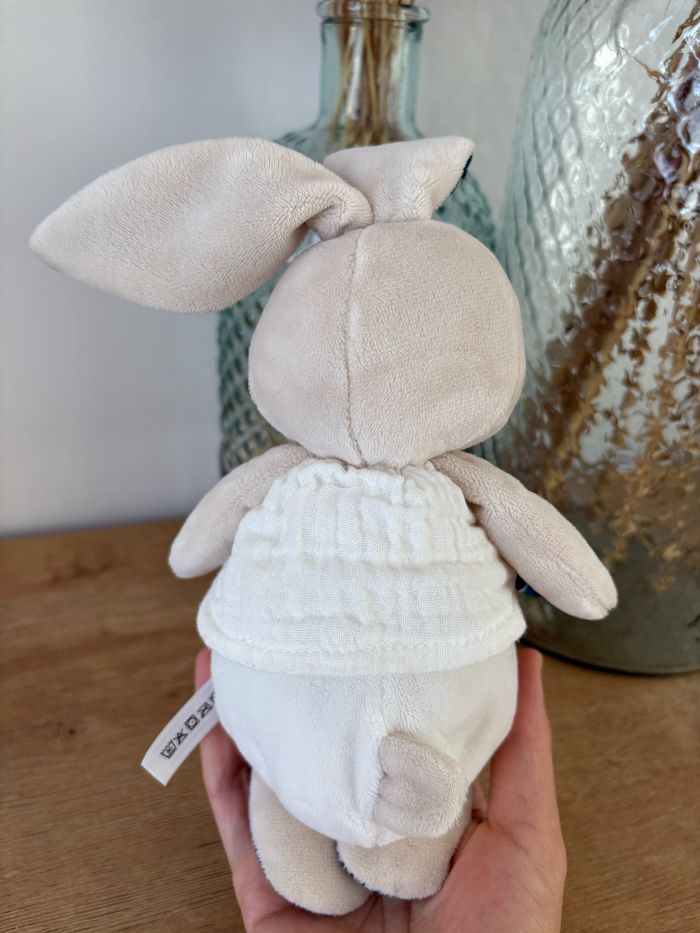 Doudou peluche lapin nature - photo numéro 7