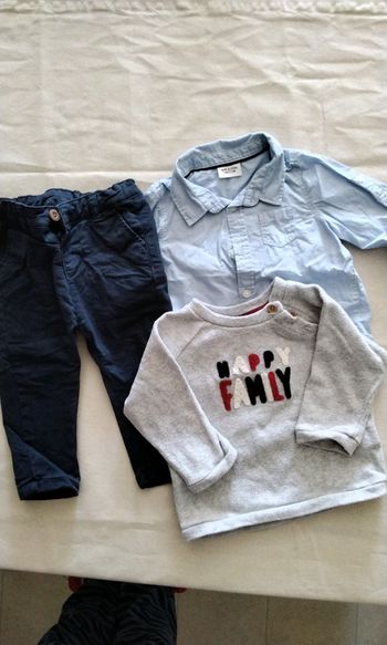 Ensemble pantalon ,chemise et pull Tape à l'œil  9 mois