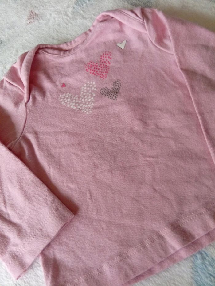 T-shirt rose coeur - photo numéro 3